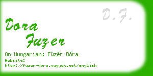 dora fuzer business card